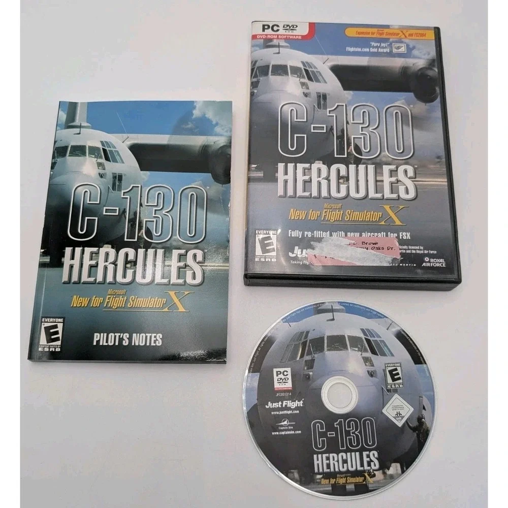 C-130 HERCULES Just Flight PC DVD-ROM Expansion Flight Simulator X Complete‎